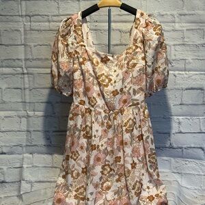 Floral Puff Sleeve Dress